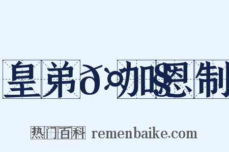 皇弟𤟧加恩制是什么意思的图片